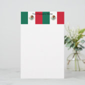 Briefpapier met vlag van Mexico (Staand voorkant)