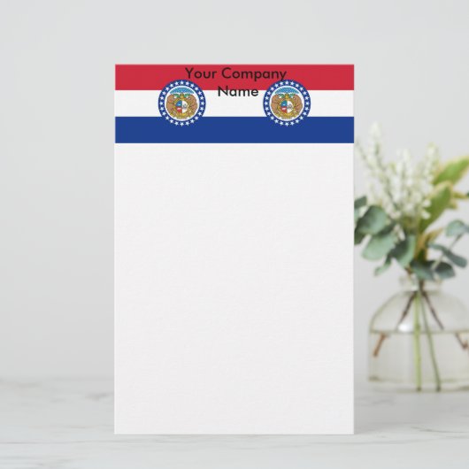 Briefpapier met vlag van Missouri (Staand voorkant)
