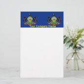 Briefpapier met vlag van Pennsylvania (Staand voorkant)