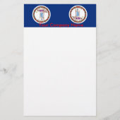 Briefpapier met vlag van Virginia (Voorkant)