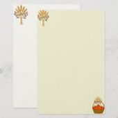 Briefpapier Pompoenmand  (Voorkant / Achterkant)