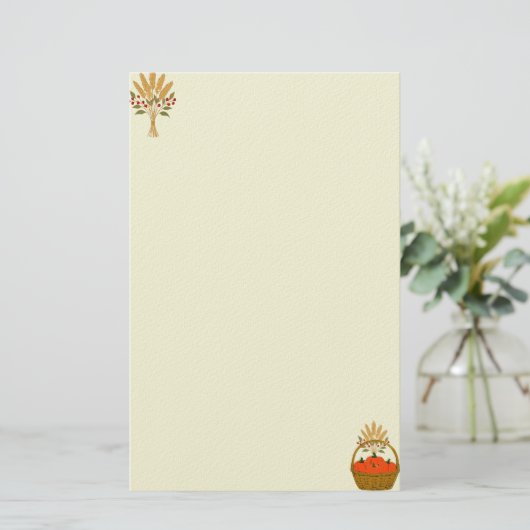 Briefpapier Pompoenmand  (Staand voorkant)