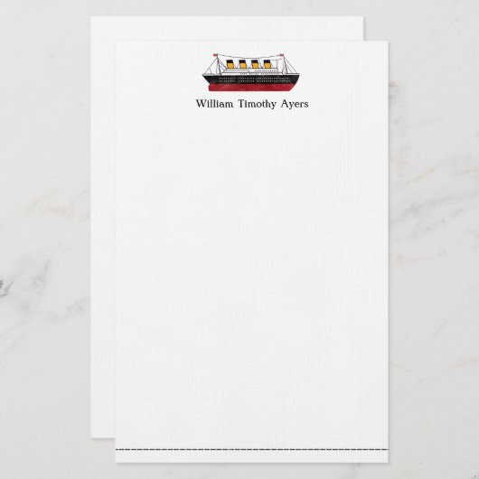 Briefpapier van de oude-tijdreizigerslijn (Voorkant / Achterkant)