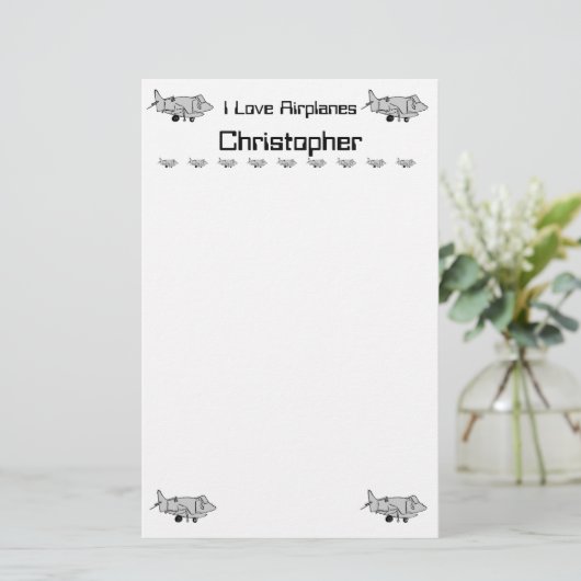 Briefpapier van het vliegtuig (Staand voorkant)