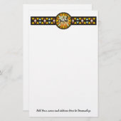 Briefpapier van woestijnsterverf (Voorkant / Achterkant)