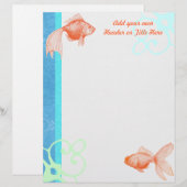 briefpapier voor goudvissen briefhoofd (Voorkant / Achterkant)