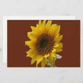 Briefpapier zonnebloem (Voorkant / Achterkant)