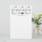 Briefpapier zwarte schapen (Staand voorkant)