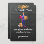 Briefpostvervoerder Postbus vervoerder Bedankkaart (Voorkant / Achterkant)