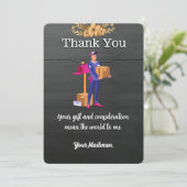 Briefpostvervoerder Postbus vervoerder Bedankkaart (Staand voorkant)