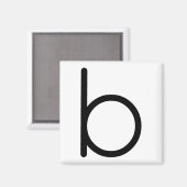 Brieftitel "B" Magnet Magneet (Voorkant / Achterkant)