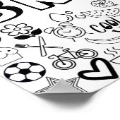 'BRIELLE' Color-it-Yourself-contourontwerp Poster (Hoek)