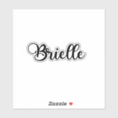 Brielle Naam - Handgeschreven kalligrafie Sticker (Vel)