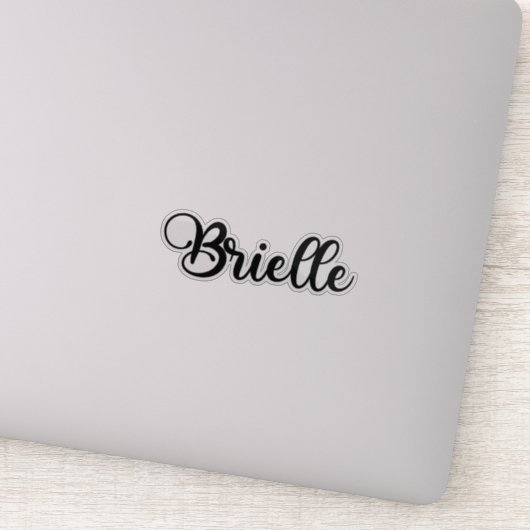 Brielle Naam - Handgeschreven kalligrafie Sticker (Detail)