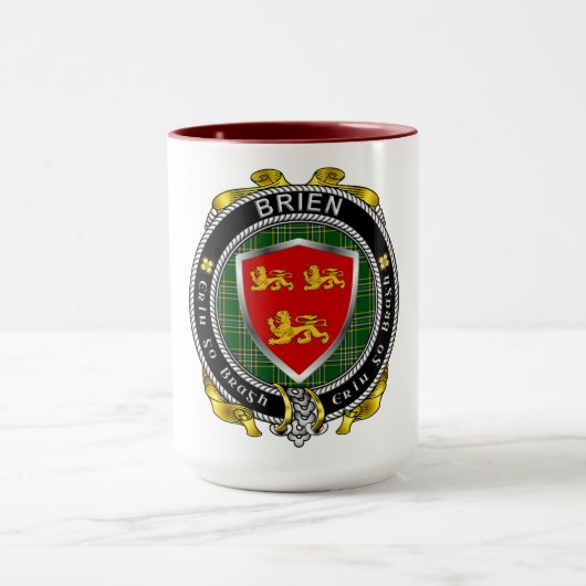 Brien/Bryan Irish Shield Combo Mok 15oz (Midden)