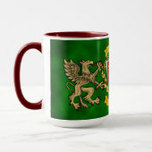 Brien/Bryan Irish Shield & Griffins Personalized Mok (Links)