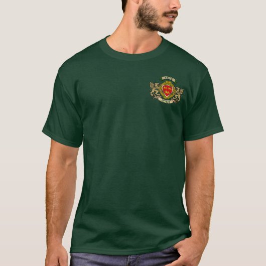 Brien Irish Shield & Griffins Personalized T-shirt (Voorkant)