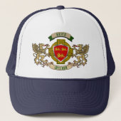 Brien Irish Shield & Griffins Personalized Trucker Pet (Voorkant)