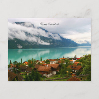 Brienz Zwitserland & blauwgroen meer Brienzersee Briefkaart
