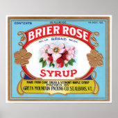  Brier Roos Maple Syrup Crate Label Poster (Voorkant)