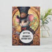 Briesnout Steampunk Dier Aangepaste naam Kaart (Staand voorkant)