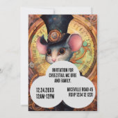 Briesnout Steampunk Dier Aangepaste naam Kaart (Achterkant)