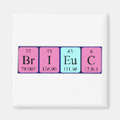 Brieuc periodieke lijstnaam magnet magneet (Voorkant)