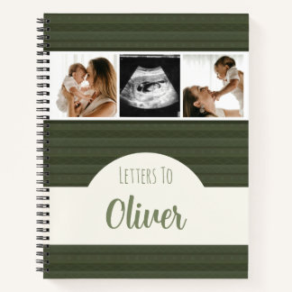 Brieven aan baby Green Foto-herinneringsboek Notitieboek