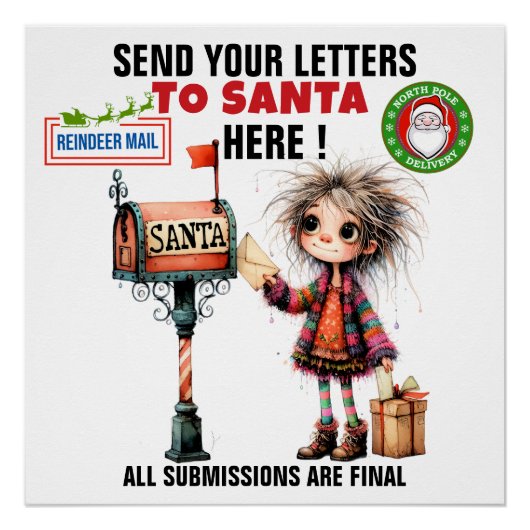 BRIEVEN AAN DE KERSTMAN - Lees... Perfect Poster (Voorkant)
