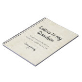 Brieven aan de My Grandson Keepomwille Journal Notitieboek (Linkerzijde)