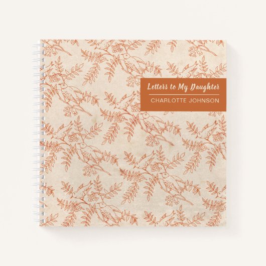 Brieven aan mijn dochter  Birds Keepslag Notitieboek (Voorkant)