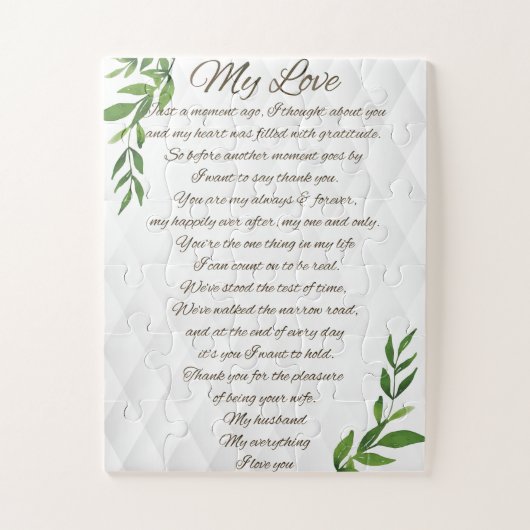 Brieven aan mijn man legpuzzel (Verticaal)