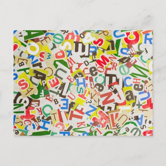 brieven briefkaart (Voorkant)