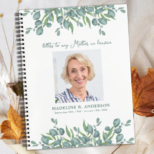 Brieven met Eucalyptus Custom Photo Grief Notitieboek