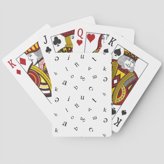 brieven pokerkaarten (Achterkant)