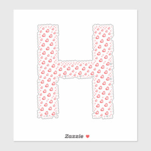 BRIEVEN SAMENGESTELD UIT HARTEN STICKER
