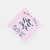 BRIEVEN STAR DAVID Aangepaste JOODSE bruiloft Servet (Hoek)