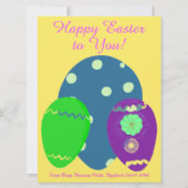 Brieven van de Pasen Bunny Personalization Feestdagenkaart (Achterkant)