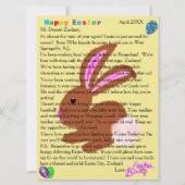 Brieven van de Pasen Bunny Personalization Feestdagenkaart (Voorkant)