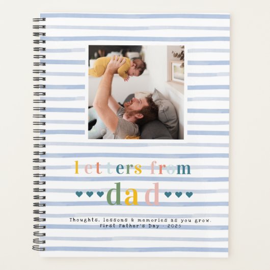Brieven van papa | Eerste Vaderdag gepersonaliseer Planner (Voorkant)