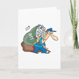 Brievenbesteller die een Grote Zak dragen Kaart