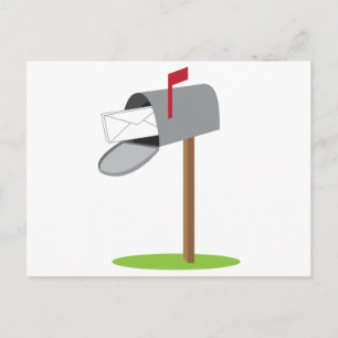 Brievenbus en brief briefkaart