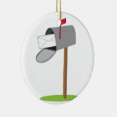 Brievenbus en brief keramisch ornament (Rechts)