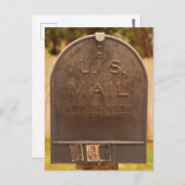 Brievenbus in herfst briefkaart (Voorkant / Achterkant)