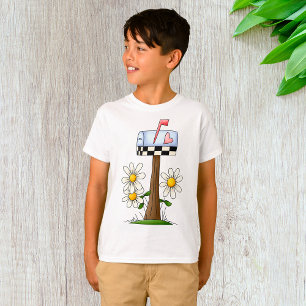 Brievenbus met Madeliefjes en Hart Vlag Landelijke T-shirt