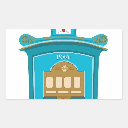 brievenbus rechthoekige sticker (Voorkant)