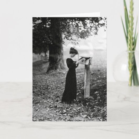 brievenbus Victoriaans vrouw Kaart (Voorkant)