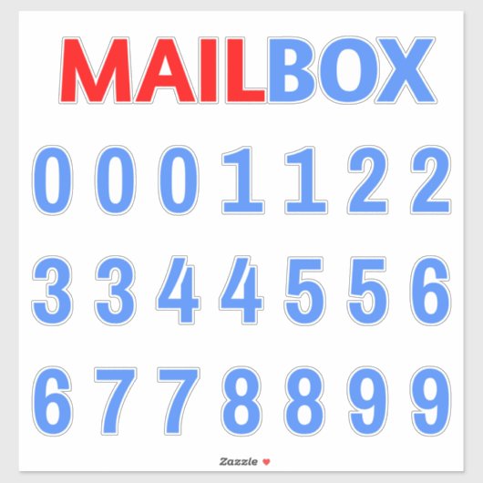 Brievenbusnummers - Simpel Sticker (Vel)