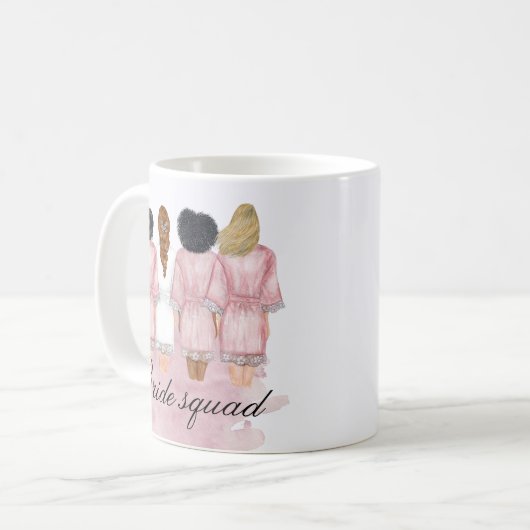 brigade - brigade bloeit bruidebruine bruidrobots  koffiemok (Voorkant links)