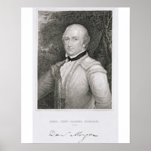 Brigadegeneraal Daniel Morgan (1736-1802) engrav Poster